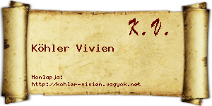 Köhler Vivien névjegykártya