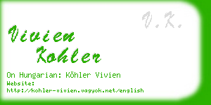 vivien kohler business card